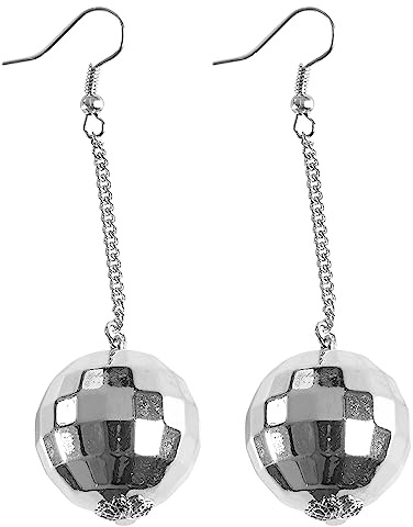 W WIDMANN MILANO Party Fashion - Discokugel Ohrringe | Schmuck im Disco Fever Look für Karneval und Mottopartys