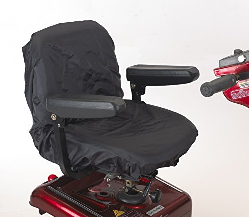 Ducksback Waterproof Elasticated Mobility Scooter/Wheelchair Seat Cover | Elasticated, velcro rear strap Waterproof nylon with PVC coat Fits with/without headrests Colour: Black