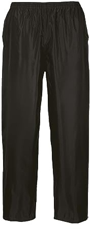 Portwest Pantalon de Pluie Classic, Couleur: Noir, Taille: 6XL, S441BKR6XL