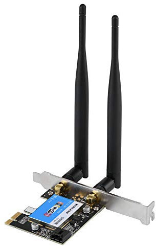 Tangxi Carte sans Fil Double Bande PCIE 433 Mbps Carte Réseau WiFi Bluetooth 4,0 Bi-Bande 2,4G/5G Adaptateur Wireless PCI Express Carte pour Ordinateurs de Bureau Systèmes,