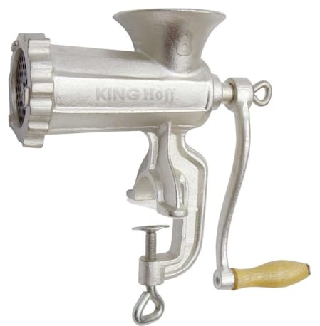 Haushalt International - Picadora de carne (hierro fundido, con accesorios, tamaño 8 Kinghoff KH-1427.