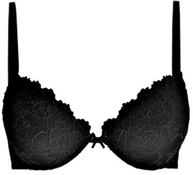 Cotonella Reggiseno Daniela Push UP in Coppa B. Preformato in Morbido Pizzo con Imbottitura al Gel. Linea Corsetteria in Pizzo Scopri Il Tuo Lato C. Colore Bianco (3 / M, Nero)