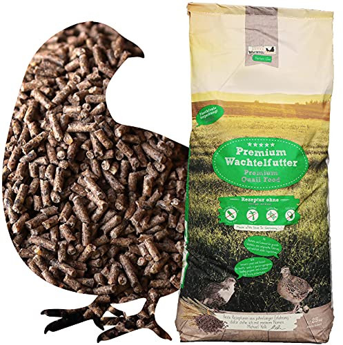 WachtelGold® Wachtelkorn SojaFrei 25 kg – Sojafreies Alleinfuttermittel für Wachteln – Nachhaltige Rezeptur ohne Palmöl & Gentechnik – Ideal für Senioren – Hochwertige Nährstoffversorgung