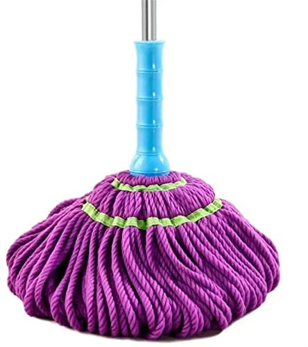 jbshop Fregar Trapeador con 2 Cabezas de reemplazo Redondo Mop Twisting con asa 51. 1 Pulgadas, trapeadores húmedos for Limpieza de Piso Herramienta Limpia for el hogar Trapeador de Piso