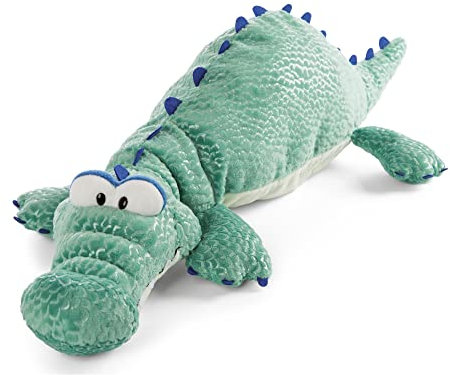 NICI 47982 Liegendes Kuscheltier Croco McDile 68cm – Nachhaltiges Plüschtier Mädchen, Jungen & Babys – Flauschiges Stofftier Krokodil zum Kuscheln & Spielen – Schmusetier Wild Friends, grün