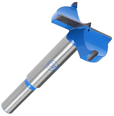 PATIKIL 40mm Forstner Punte per Trapano, 1pz Foro Sega Coclea Apri Tungsteno Carburo per Legno Cerniera Lavorazione Legno Foro Foratura, Blu Grigio