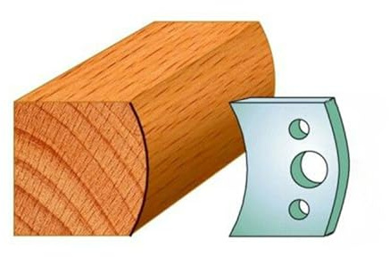 Xcalibur Tooling 40mm Euro Spindle Moulder Cutters & Limiters � Profile 008 Knife Set (2 Knives + 2 Limiters) � Precision Steel Blades for Euro Limiter Blocks