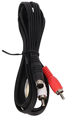 Gavigain Mini Din 7 pin a 3 RCAS cavo, 7 pin Din maschio a 3 RCAS maschio audio cavo connettore 7 pin Mini Din maschio a 3 RCAS maschio spina cavo adattatore video rosso giallo e bianco 4.9ft