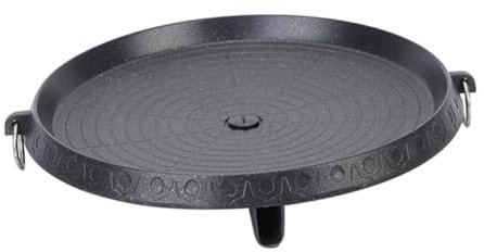Grillplatte aus Eisen, Schwarz, Antihaft, Kompakt für Grillgerichte