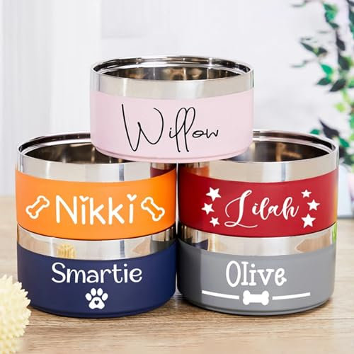 WOMB Hundenapf Personalisiert,hundenapf Mit Namen,näpfe, Tränken & Zubehör Für Katzen (16CM Diameter)