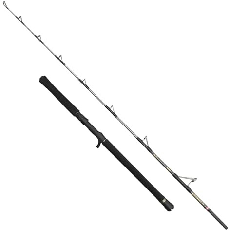 Penn Regiment IV Jig Casting Rod, Saltwater Angler Fishing Rod for Sea Fish, Cod, Sea EEL, Bass, Pollock, Mackerel, Shark, Strong Leightweight & Versatile, Silver, Fast Ambidextrous Carbon Rod