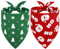 Vivifying 2PCS Halstuch Hund Weihnachten, Weihnachten verstellbare Dreieck Hund Bandanas mit Weihnachtsmann, Hund Weihnachtskostüm für Hunde (L, Grün & Rot)
