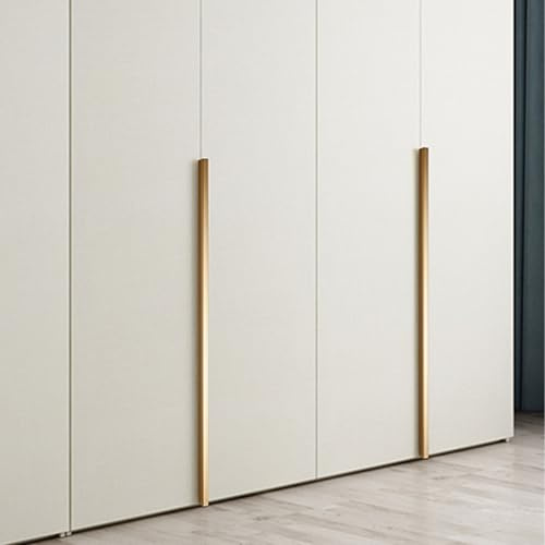 Küchengriffe Gold Lang, 2 Stück Möbelgriffe Aluminiumlegierung Küche Griffe | Küchengriffe Sprühfarbe Schubladengriffe Lochabstand: 64-960mm Schrankgriffe Goldene Griffe für Küchenschränke 960mm/37.8in