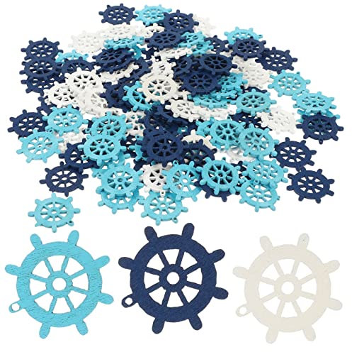 KONTONTY 100 Pezzi in Legno Decorazione Sospesa Mediterranea, Ornamenti da Parete in Stile Oceanico per Bar, Hotel e Spazi Interni