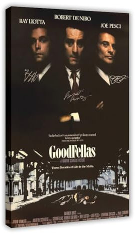 ahnld Signiertes Goodfellas Filmplakat Leinwand-Poster, Wandkunst, Dekordruck, Bild, Gemälde für Wohnzimmer, Schlafzimmer, Dekoration, 50 x 75 cm