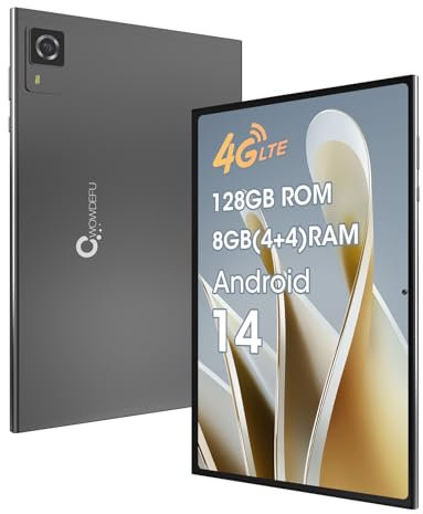CWOWDEFU Tablet con slot per scheda SIM,10.1 pollici Android 14 tablet,tablet e telefono 4G LTE,presenta chipset MTK 2.3GHz,ROM 128 GB, RAM da 8 GB, WiFi, Bluetooth, GPS, All Mantel Madel