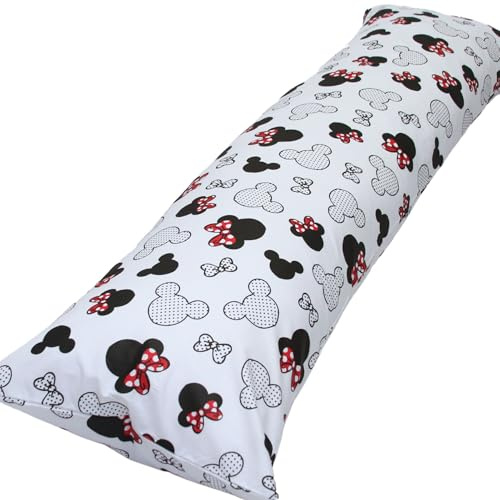 Emi&Sam Nackenkissen 40x145cm Ganzkörperkissen Stillkissen Seitenschläfer Kissen Seitenschläferkissen (24L. Maus - Bezug)