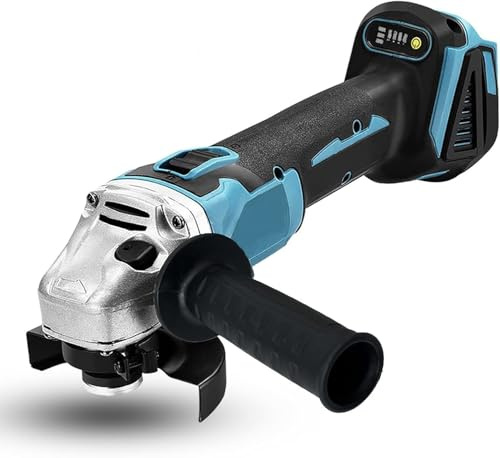 Akku-Winkelschleifer Ersatz für Makita Bürstenlo Trennschleifer Scheibe 125mm Schleifen zum Entfernen von Farbe und Mörtel, zum Schleifen, Schneiden（Nur Körper）