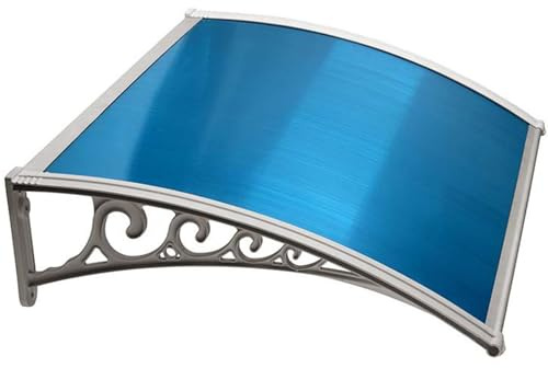 Auvent d'extérieur pour portes et fenêtres - 80 x 120 cm - Abri à neige pour balcon et terrasse - Panneaux en polycarbonate transparent - Imperméable et résistant aux UV - Design durable