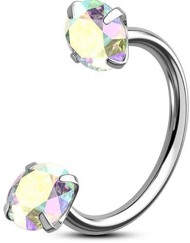 OUFER Body Piercing Titan Nasenpiercing Ring 20G Hufeisen Piercing 6/7/8mm | Nasenring Hoop Septum Piercing Ring Helix Conch Tragus Nostril in Silber Rose Schwarz Blau Lila nasenring für Damen Herren