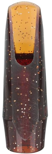 SOLUSTRE Boquilla Saxofón Profesional para Sax Transparente Cristal Brillante Repuesto Musical para Mejorar Sonido y Práctica