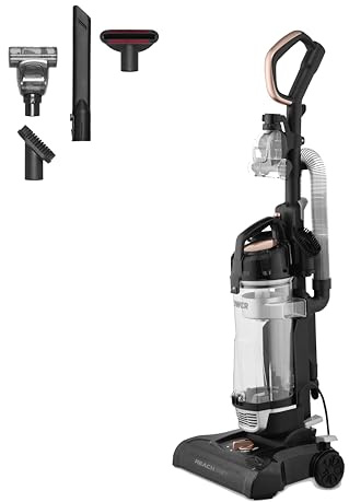 Tower RXP30PET Reach Bagless Upright Vacuum Cleaner with Cyclonic Technology, Washable Filter, 2-in-1 Crevice Tool & Floor Brush, Pet Attachment, 4L Dust Capacity, 400W, Blush Gold, T108001BLGPET