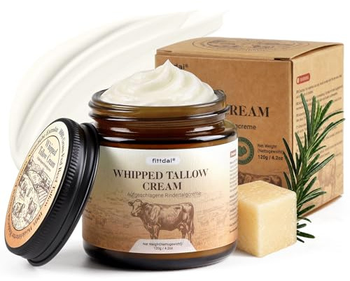 Crema de sebo de res hidratante para rostro y cuerpo 120 g – 100% grass fed, con ácido hialurónico, niacinamida y escualano, apta para todo tipo de piel, hidratación profunda, repara y refuerza la bar