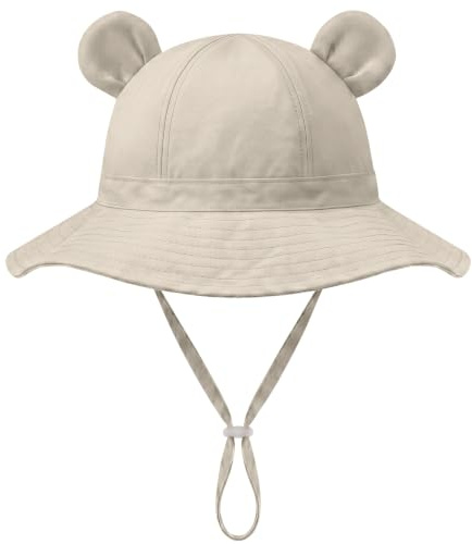 KOOOGEAR Kids Sun Hat Summer Toddler Beach Bucket Hat UPF 50+ Sun Protection Quick Dry Infant Wide Brim Cap with Adjustable Chin Strap 0-5 Years