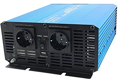 Spänningsomvandlare Sinus växelriktare 2000 watt 24–230 V