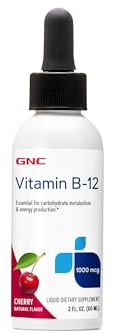 GNC Vitamin B-12 1000mcg - Cherry, Supports Energy Production, 60 Servings