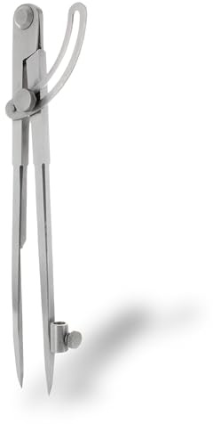hedue® Spitzzirkel B605 - Anreißzirkel mit Stifthalter & Stellbogen, Tischler Zirkel Holzbearbeitung, Stechzirkel aus gehärtetem Stahl, 500 mm