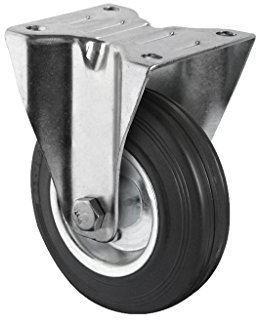 Cofan Rueda de goma y metal con soporte fijo | Con diámetros desde 80 mm hasta 125 mm | Para pesos desde 80 kg hasta 150 kg