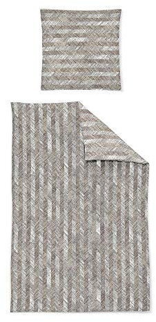 Irisette Biber Bettwäsche 2 teilig Bettbezug 135 x 200 cm Kopfkissenbezug 80 x 80 cm Feel 8114-60 rot