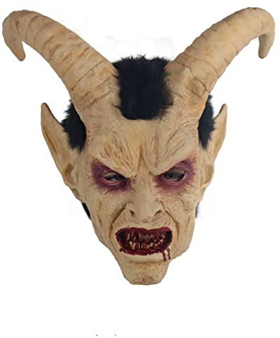 SN0wny Dämon Luzifer Cosplay Maske Film Teufel Satan Cosplay Gesichtsschutz Scary Latex Maske Cosplay Requisiten für Anime Ausstellung & Thema Party & Bühnenperformance & Halloween