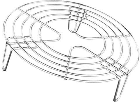 Yardwe Round Cooking Cooling Racks Stainless Steel Steaming Baking Rack Egg Air Fryer Cooking Rack for Air Fryer Stockpot Pressure Cooker Cake Pan
