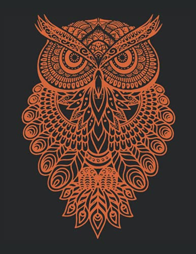 Eule Owl Grafik Graphic Kunst Geschenk Mandala Kunst Zeichnung: ANTI STRESS MALBUCH - Mandalas - Lustiges Mandala Eulen Vogel Tier Geschenk - A4 ... - Antistress - Entspannen - Zum Ausmalen