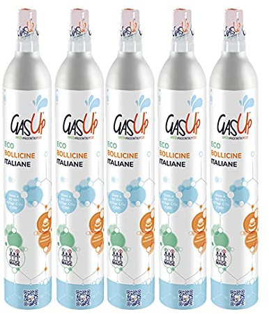 Pack de 5 cilindros de CO2 GasUp, compatible con todas las marcas