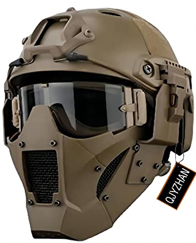 Masque De Protection Et Lunettes De Protection Demi-Visage en Maille d'acier Airsoft Casque Rapide, pour Les Jeux De Rôle CS