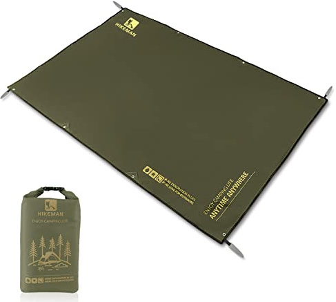 Bâche imperméable pour Tente de Camping – Tapis de Sol Ultra résistant pour Camping, Pique-Nique, randonnée, hamac, Plage (Vert Militaire)