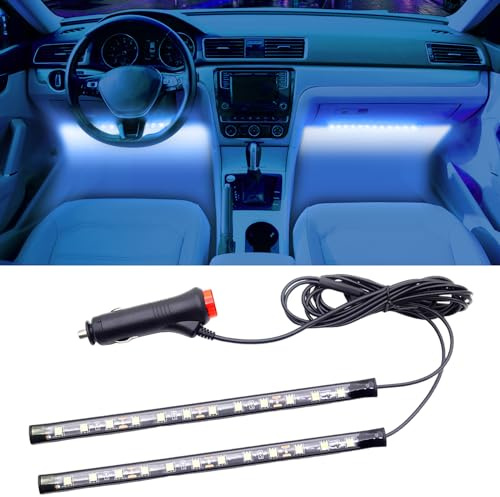 Stimmungslicht für Auto, 2-in-1, Lichtleiste, flexible Farbe, Stimmungslicht für TV, Haus, Basteln, Dekoration innen und außen, Eisblau.