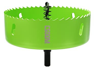 CSOOM Sega a tazza bimetallica M42, 120 mm, per lavori in cartongesso, plastica, legno, metallo sottile, lamiera di acciaio sottile, strumento di perforazione ad alte prestazioni