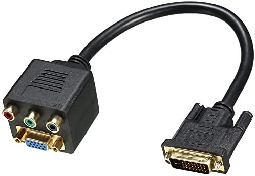 XYWHPGV Cavo splitter da DVI a VGA Dispositivo di connessione video audio 24+5 maschio a 3 Dispositivo di connessione video audio femmina Cavo video Y Dual Link 1ft 30cm per proiettore HDTV(332af 9db