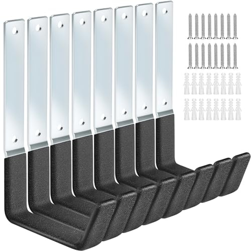 TVKB Garage Hooks Heavy Duty Bike Hooks for Garage Set of 8 Tool Organizers and Storage Wall Mount Storage Tool Holder Hanger for Ladder Garden Hose Shed Shop
