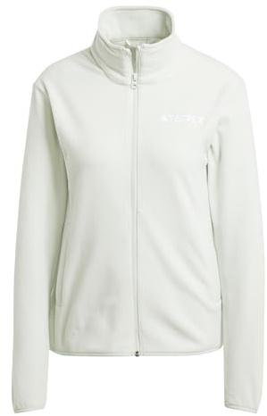 adidas Damen Terrex Multi Essentials Full Zip Fleece Jacket, Linen Green, S