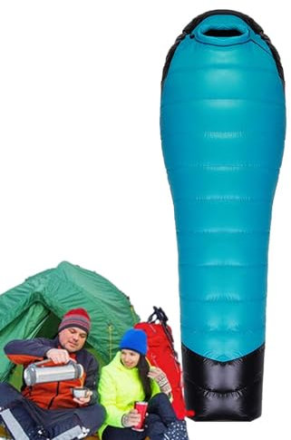 Winter-Daunenschlafsack, Rucksack-Schlafsack, Leichter Camping-Schlafsack, Warmer Mumienschlafsack, ultraleichter kompakter Mumienschlafsack, Camping-Schlafsack für Erwachsene und