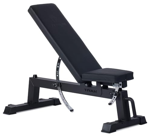 Titan Fitness Performance Series Adjustable Bench, Supports 650 LB Incline, Black Finish, Versatile Utility Bench for Home Gym Weightlifting, Strength Training, Flat, Incline, Upright Positions