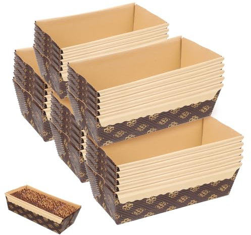 Alipis Moldes Rectangulares De Papel Para Caja Para Pastel Tarjeta Desechable Moldes Para Y Hornear Exhibición De Pasteles Magdalenas