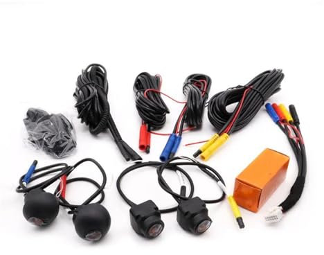 QIFANB Telecamera Retromarcia Auto 360 Gradi 1080P 3D Panoramica Surround View Destra+Sinistra+Anteriore+Posteriore Kit Navigazione Android