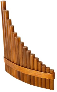 Panflöte aus Bambus Panflöte G-Tonart handgefertigt traditionelles chinesisches Musikinstrument Panflöten für die linke und rechte Hand 15 Pfeifen Panflöteninstrument(Right)