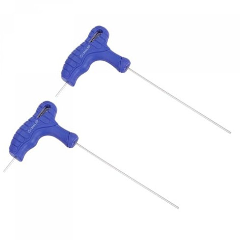 TOP-VIGOR 2Pcs 1.5mm Hex Key T-Handle, T Bar Dual End Wrench Spanner Allen Key for Home Repair and Mechanical Maintenance, Metric CR-V Steel